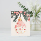 Feestelijke en elegante kerstgroet Briefkaart (Staand voorkant)