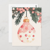 Feestelijke en elegante kerstgroet Briefkaart (Voorkant / Achterkant)