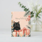 Feestelijke en elegante kerstgroet Briefkaart (Staand voorkant)