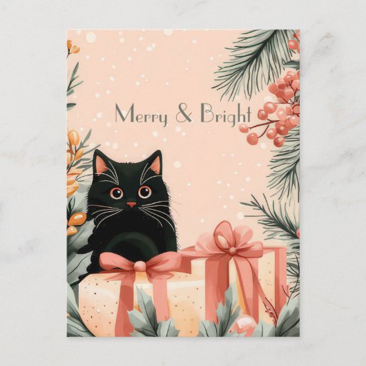 Feestelijke en elegante kerstgroet Briefkaart (Voorkant)