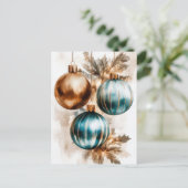 Feestelijke en elegante kerstgroet Briefkaart (Staand voorkant)