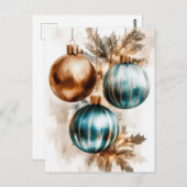 Feestelijke en elegante kerstgroet Briefkaart (Voorkant / Achterkant)