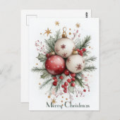 Feestelijke en elegante kerstgroet Briefkaart (Voorkant / Achterkant)