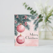 Feestelijke en elegante kerstgroet Briefkaart (Staand voorkant)