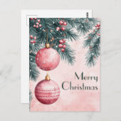 Feestelijke en elegante kerstgroet Briefkaart (Voorkant / Achterkant)