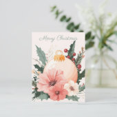 Feestelijke en elegante kerstgroet Briefkaart (Staand voorkant)