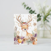 Feestelijke en elegante kerstgroet Briefkaart (Staand voorkant)