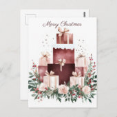 Feestelijke en elegante kerstgroet Briefkaart (Voorkant / Achterkant)