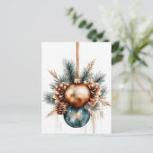 Feestelijke en elegante kerstgroet Briefkaart (Staand voorkant)