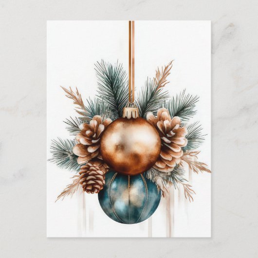 Feestelijke en elegante kerstgroet Briefkaart (Voorkant)