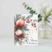 Feestelijke en elegante kerstgroet Briefkaart (Staand voorkant)