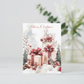 Feestelijke en elegante kerstgroet Briefkaart (Staand voorkant)