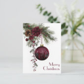 Feestelijke en elegante kerstgroet Briefkaart (Staand voorkant)