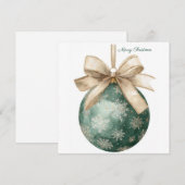 Feestelijke en elegante kerstkaart met kerstgroet (Voorkant / Achterkant)