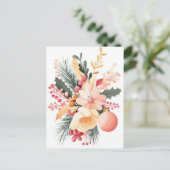 Feestelijke en elegante kerstwenskaart briefkaart (Staand voorkant)