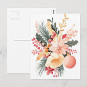 Feestelijke en elegante kerstwenskaart briefkaart (Voorkant / Achterkant)