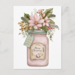 Feestelijke en elegante Pastelkleurige Kerst Koekj Briefkaart