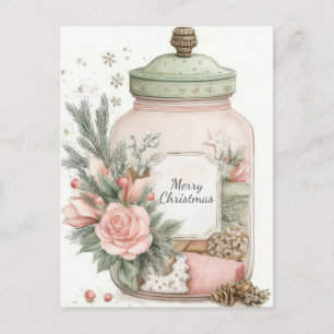 Feestelijke en elegante Pastelkleurige Kerst Koekj Briefkaart
