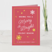 feestelijke en elegante seizoenen groeten goud folie feestdagenkaart (Voorkant)