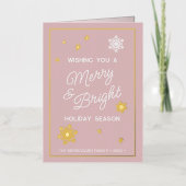 feestelijke en elegante seizoenen groeten goud folie feestdagenkaart (Voorkant)