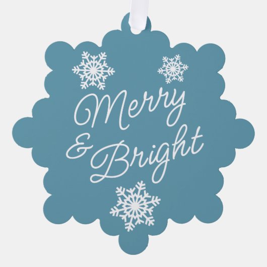 Feestelijke en elegante seizoenen Groeten Ornament Kaart (Voorkant)