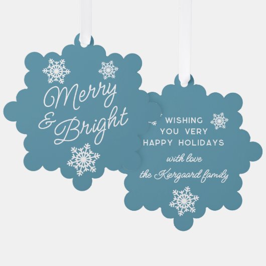 Feestelijke en elegante seizoenen Groeten Ornament Kaart (Voorkant / Achterkant)