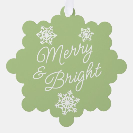 Feestelijke en elegante seizoenen Groeten Ornament Kaart (Voorkant)