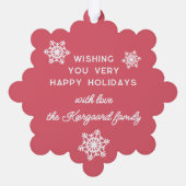 Feestelijke en elegante seizoenen Groeten Ornament Kaart (Achterkant)