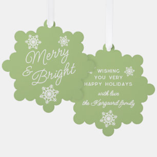 Feestelijke en elegante seizoensgroeten ornament kaart