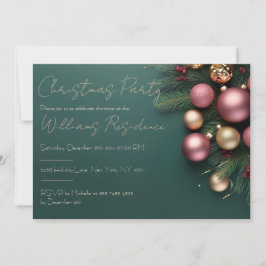 Feestelijke en elegante uitnodiging voor een kerst