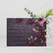 Feestelijke en elegante uitnodiging voor een kerst (Staand voorkant)