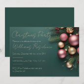 Feestelijke en elegante uitnodiging voor het kerst (Voorkant / Achterkant)