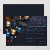 Feestelijke en elegante uitnodiging voor het kerst (Voorkant / Achterkant)