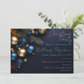 Feestelijke en elegante uitnodiging voor het kerst (Staand voorkant)