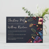 Feestelijke en elegante uitnodiging voor het kerst (Staand voorkant)