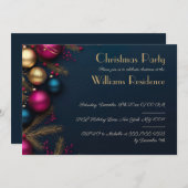 Feestelijke en elegante uitnodiging voor het kerst (Voorkant / Achterkant)