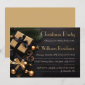 Feestelijke en elegante uitnodiging voor het kerst (Voorkant / Achterkant)