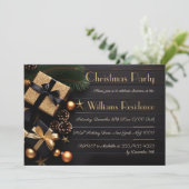 Feestelijke en elegante uitnodiging voor het kerst (Staand voorkant)