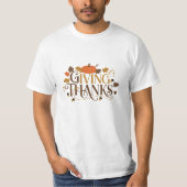 Feestelijke en Grappige Thanksgiving Graphics T-shirt (Voorkant)