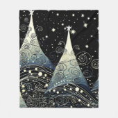 Feestelijke en grillige vakantiebomen Poster Fleece Deken (Voorkant)