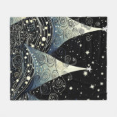 Feestelijke en grillige vakantiebomen Poster Fleece Deken (Voorkant (Horizontaal))