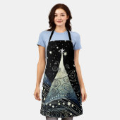 Feestelijke en grillige vakantiebomen Poster Schort (Gedragen)