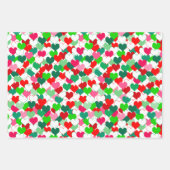 feestelijke en kleurrijke kerstharten inpakpapier vel (Voorkant 2)