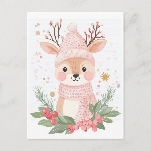 Feestelijke en leuke kerstgroet Briefkaart (Voorkant)