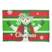 Feestelijke en LEUKE Sneeuwman Kerstmis Kussensloop (Voorkant-Links)