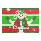 Feestelijke en LEUKE Sneeuwman Kerstmis Kussensloop (Voorkant-Rechts)