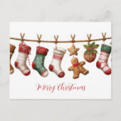 Feestelijke en Schattige Kerst Slinger Kaart (Voorkant)