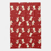 Feestelijke engelen keukendoek theedoek (Verticaal)