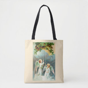 Feestelijke engelen tote bag