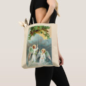 Feestelijke engelen tote bag (Dichtbij)